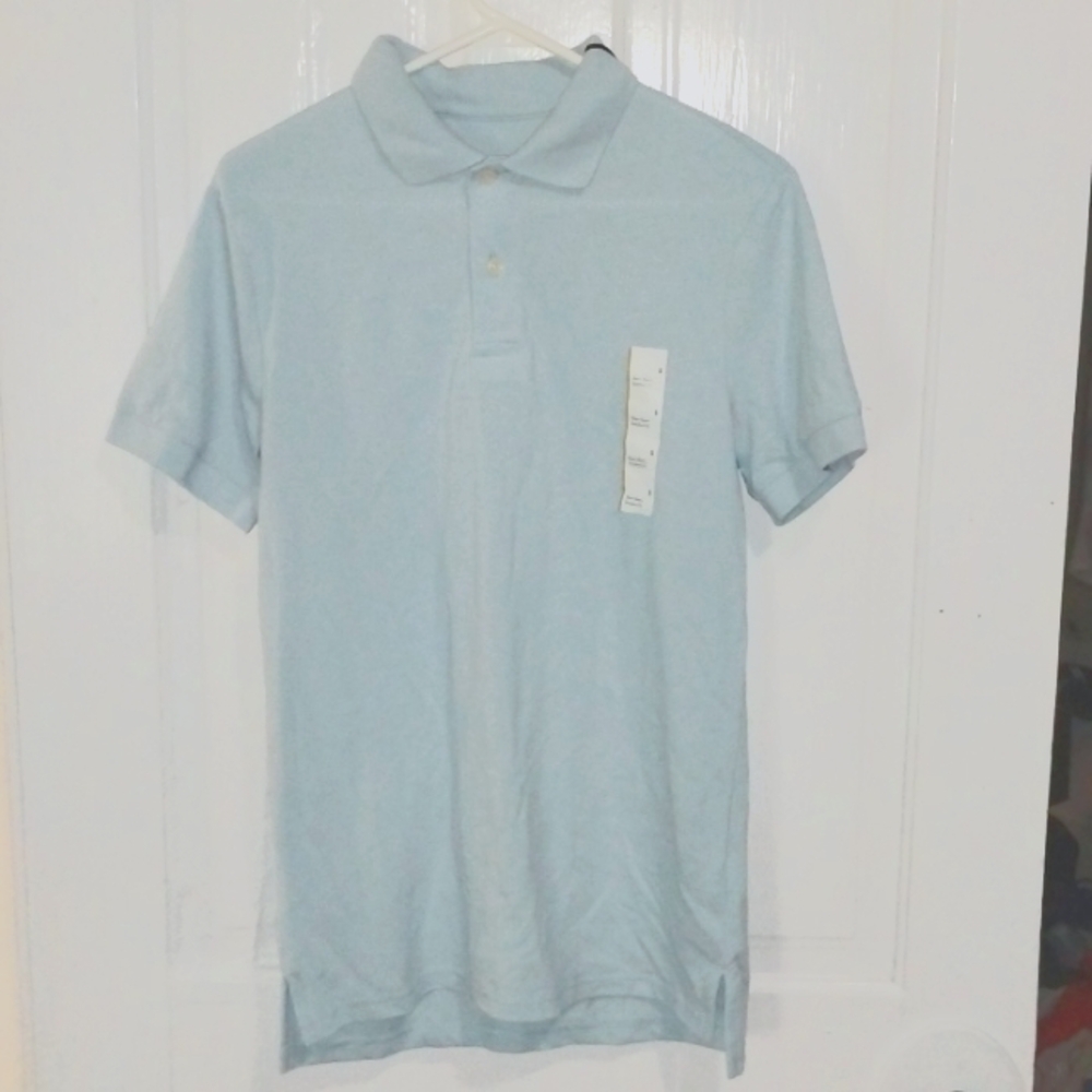 Men's blue collard short sleeve polo shirt size (Sm)